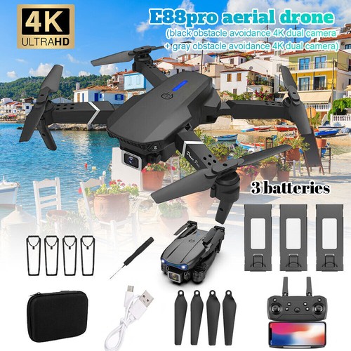 NEW 4K Drone with HD Camera Drones WiFi FPV Foldable RC Quadcopter W/3Batteries - Picture 4 of 13
