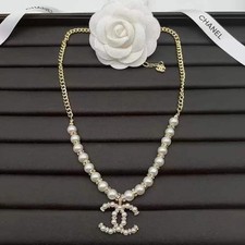 Metal Enamel Pearl Women's Necklace Birthday Gift 19 Styles 