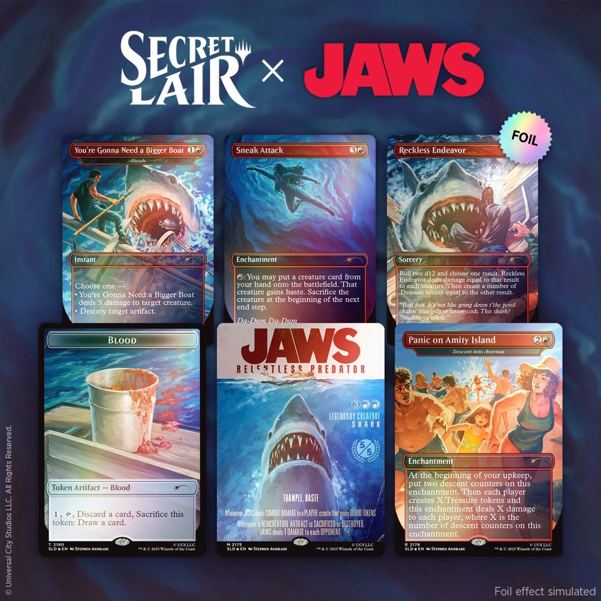 マジックザ・ギャザリング Island Amity of Terror Jaws: x Lair Secret Gathering the Magic foil MTG Jaws x Lair Secret マジック：ザ・ギャザリング