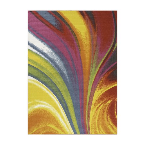 Rugs for Living Room Modern Waves Multicolored Non Slip Rug Bedroom Rug Carpet - Picture 2 of 50