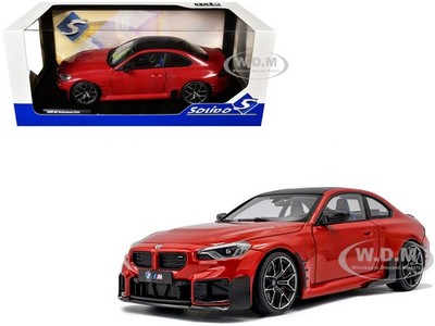 2024 BMW M2 PERFORMANCE TORONTO RED 1/18 DIECAST MODEL CAR BY SOLIDO S1812902