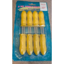 NEW Lot of 8 Vintage Corn on the Cob Holders Skewers NIP