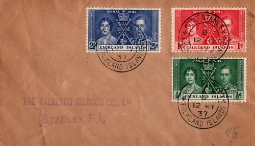Falkland Islands 1937 Coronation FDC - Port Stanley CDS