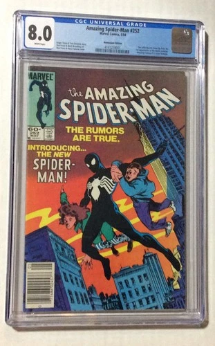 amazing spiderman 252 cgc 8.0 first appearance black suit Spider-Man