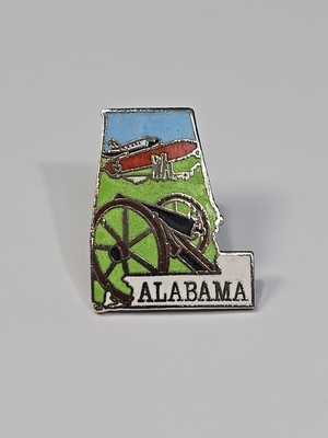 Alabama Travel Souvenir Lapel Pin by MAFCO Cannon & Space Shuttle