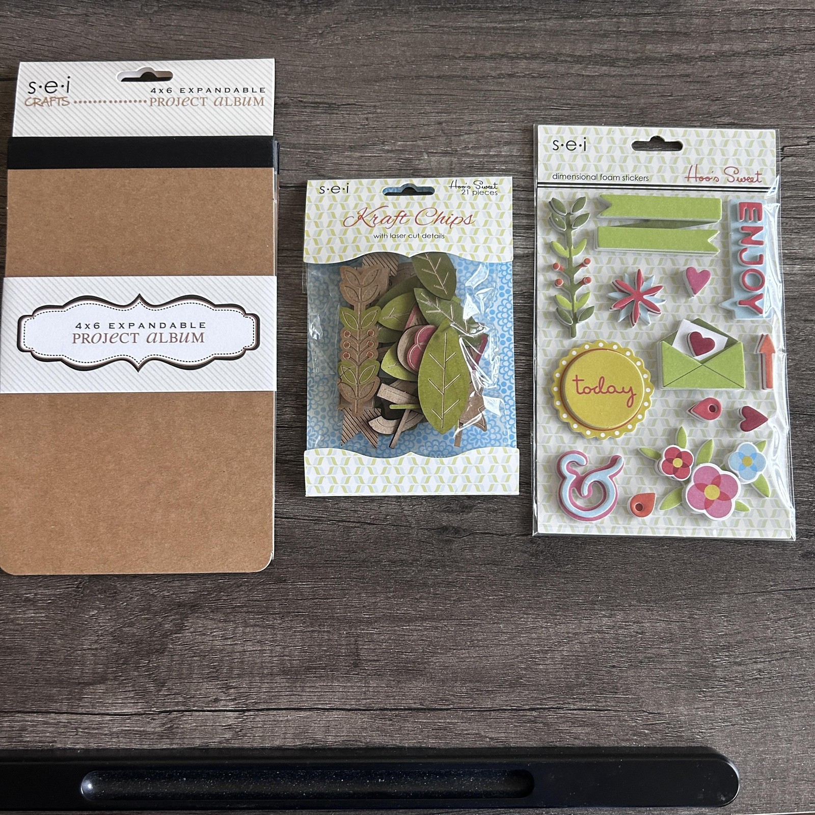 SEI Hoo's Sweet Owl Scrapbooking Kit 4x6 Album Stickers Paper Craft Set New