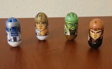 Mighty Beanz Star Wars 4 Piece Lot - Luke, Anakin, Yoda, R2D2