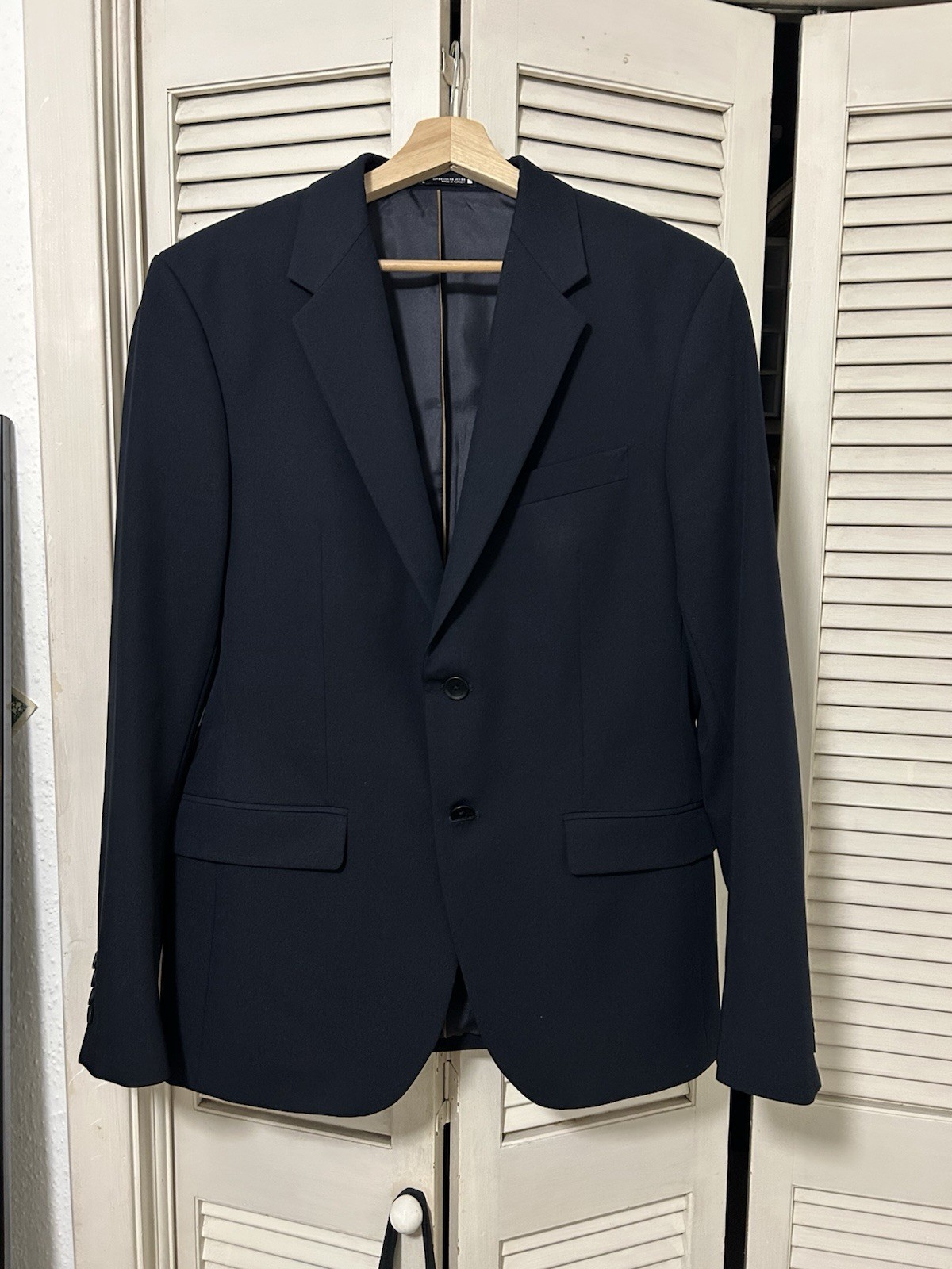 Zara Men's Intense Navy Blue Suit Slim Fit Size 40 (medium) 2 Piece