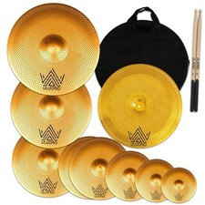 Low Volume Cymbal Pack, 9 Pieces Silent Cymbals, 6/8/10/14/16/18/20 inch-9Pcs