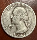 1942-S Washington Quarter In Fine Condition