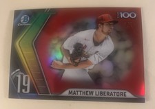 2022 Bowman Chrome MATTHEW LIBERATORE  Red  Top 100 SSP 3/5  #BTP-19 Cardinals