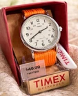 Timex Weekender T2N745 Orange Nylon Strap Indiglo Watch Boxed Vintage Quiet Luxe