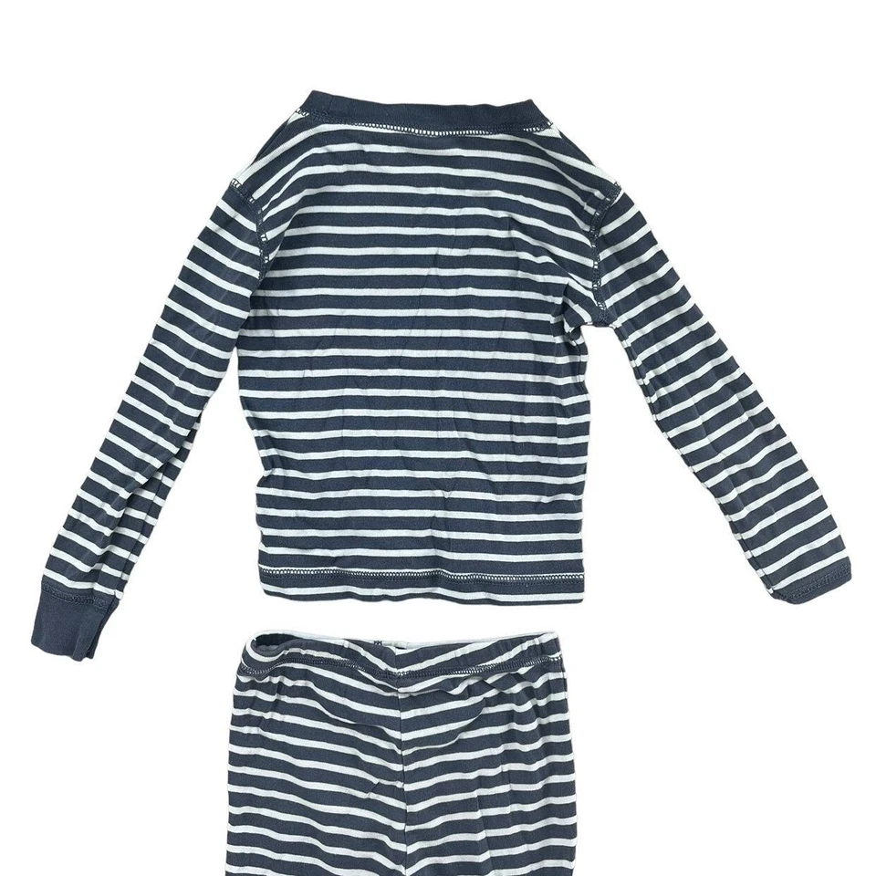 Vtg Mini Boden Pajama Set Boys Blue White Striped 2 Piece Long Sleeve Size 5Y - Image 4 of 4