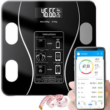Digital 180KG Bathroom Scales Weighing Smart Body Fat BMI Weight Scale Bluetooth