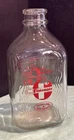 Vintage Foremost Glass Milk Bottle Two Quart Size Retro Dairy Red Logo