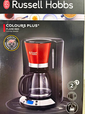 Russell Hobbs Colours Plus+ Flame Red Filter-Kaffeemaschine 10 Tassen Glaskanne