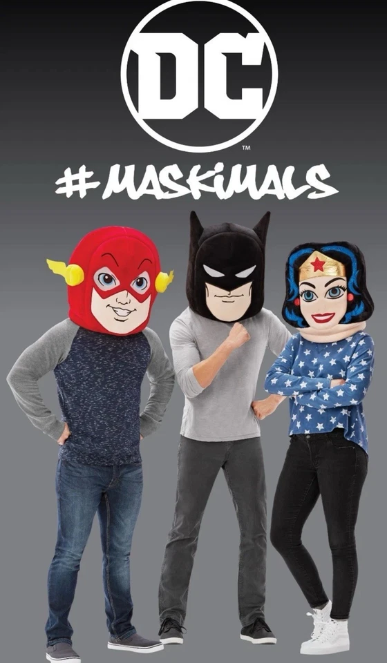 Maskimals Flash Mask  Men Kids Big Heads DanDee Halloween Costume Flash Gordon - Image 4 of 4