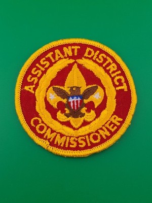 Assistant District Commissioner Red Patch Felt Back BSA Scouts America