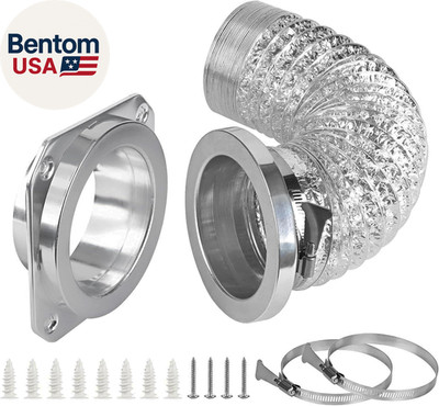 Magnetic Dryer Vent Coupling Connector Kit - DV180 Airtight Seal, Quick Connect,