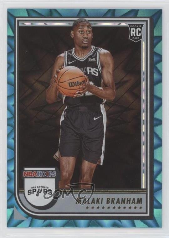2022 Panini NBA Hoops Rookies Teal Explosion Malaki Branham #250 Rookie RC 0nr3