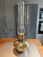 Vintage hanging paraffin lamp with funnel shade 50cm