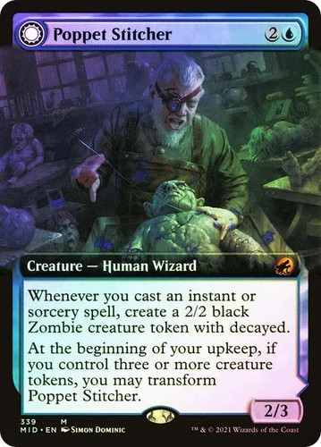 Poppet Stitcher (Extended Art) Innistrad: Midnight Hunt (MID) #339 Foil