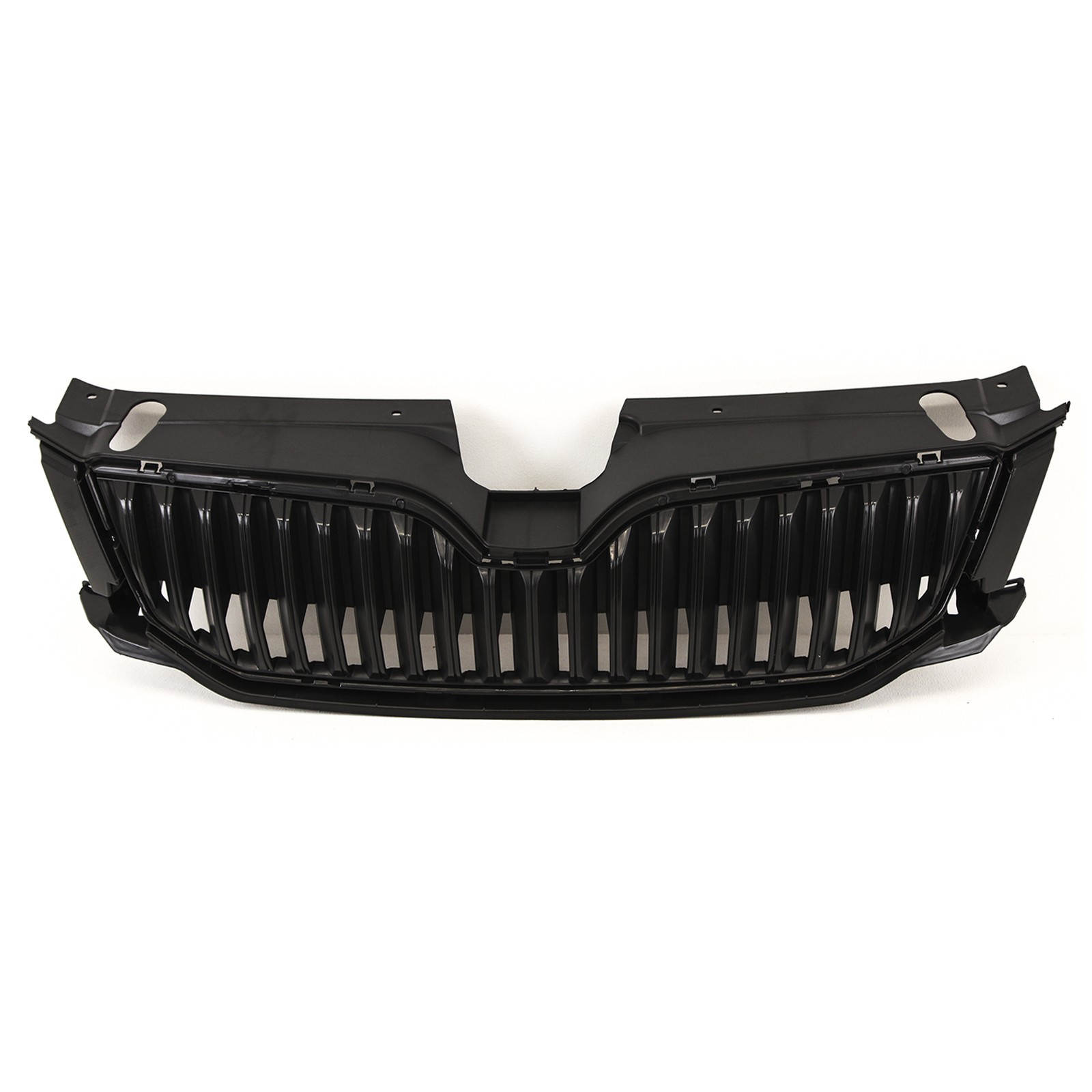 Front Bumper Main Grille Mat Without Moulding Skoda Octavia 2013-2017 Black - Image 3