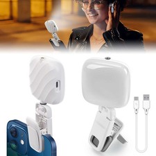 3 Lights LED Rechargeable Selfie Phone Light with Clip for Laptop TikTok Makeup