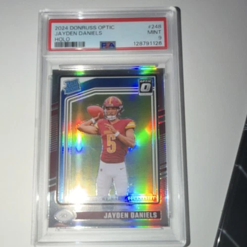 2024 Panini Donruss Optic Rated Rookie Jayden Daniels #248 Holo Prizm PSA 9 Was…