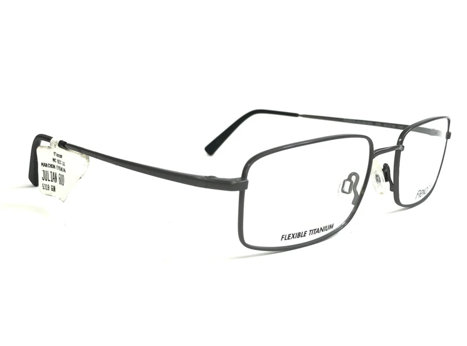 Monturas para gafas Flexon JULIAN 600 033 Gunmetal rectangular borde de alambre 53-18-145 Foto 3 de 4
