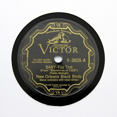 NEW ORLEANS BLACK BIRDS (Pettis) ''Baby / Honolulu Blues'' VICTOR V-38026 [78 RPM]