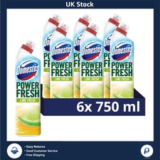 Long-Lasting Lime Fresh Toilet Gel 750ml - 6 Pack for Clean & Fresh Toilets 3.11 per litre
