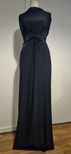 MONSOON Dress Sz 20 navy embellished maxi evening long party blue wedding Guest 