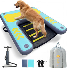 Dog Ramp for Pool Lake, Inflatable Water Platform 60'' X 40'' Floating Dock fo