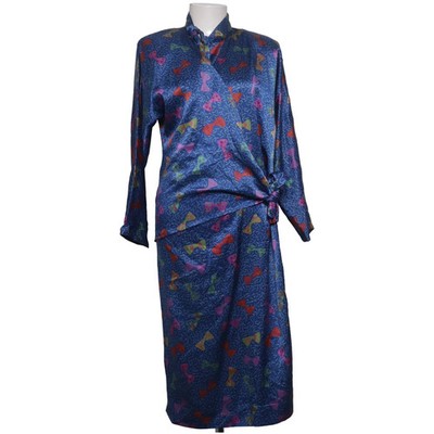Robert Haik, Kleid, Größe: 42, Blau/Mehrfarbig, Seide, Damen #APJ