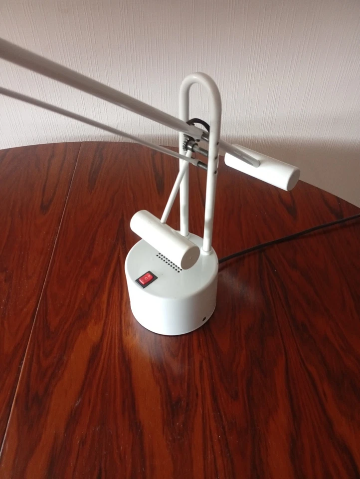 Lampe à Balancier Contrepoids Blanc Stilplast Italie Design Vintage Années 80's - Photo 3/4