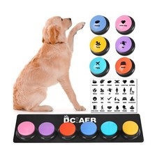 Dog Buttons for Communication,Talking Buttons for Dogs,6 Recordable Sound But...