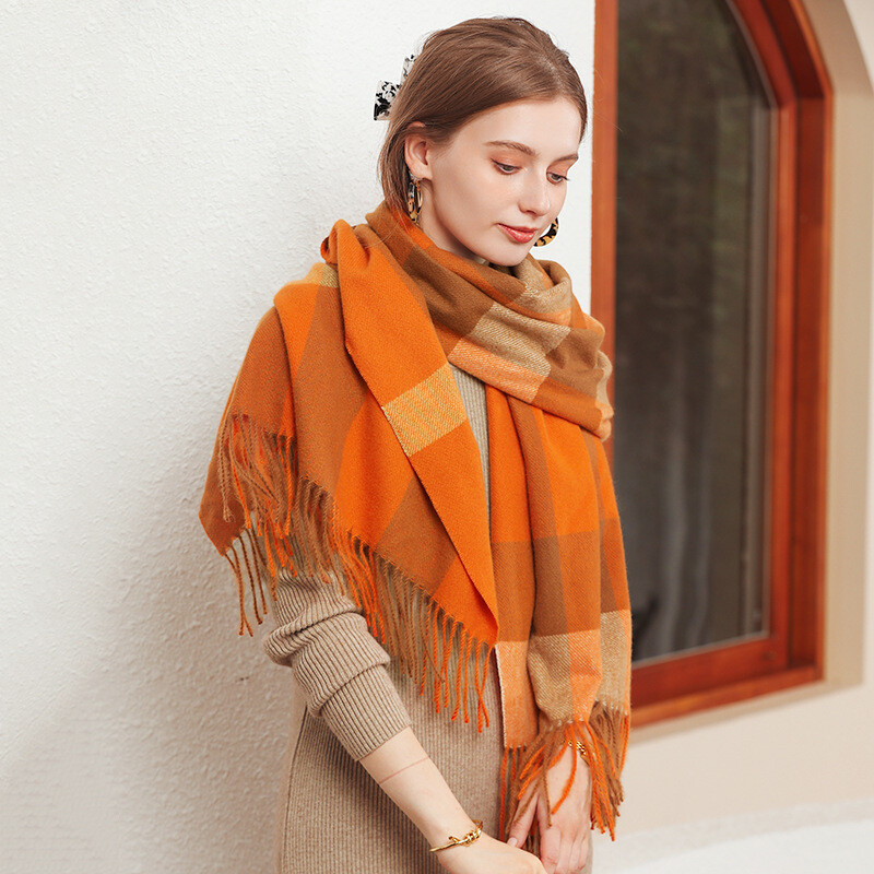 Fall Winter Scarfs Warm Soft Long Cashmere Feel Shawl Wrap for