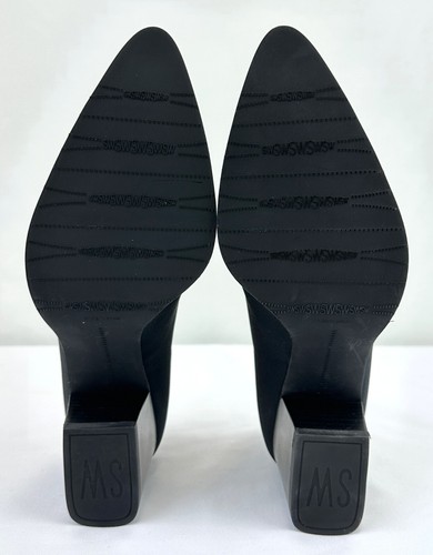 NUEVO CON ETIQUETAS STUART WEITZMAN Tela Negra Puntera Puntera Puntera Gruesa Tacón Oxford 9M Zapatos con Cordones - Imagen 7 de 10