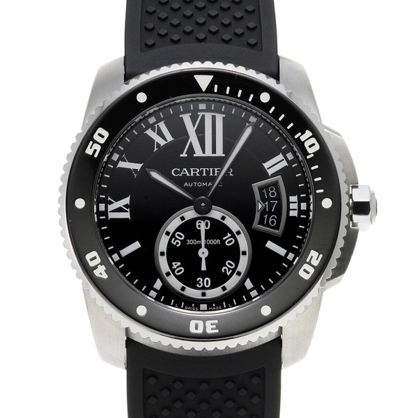 Cartier Calibre de Cartier Men's Black Watch W7100056 for sale online