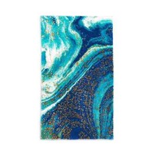 Abyss Big Blue Bath Rug, 27" x 47" - NWT