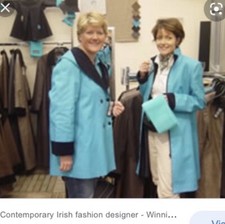 Winnie Magee Short Hooded Waterproof Linen Walking Coat Cost £299 Aqua
