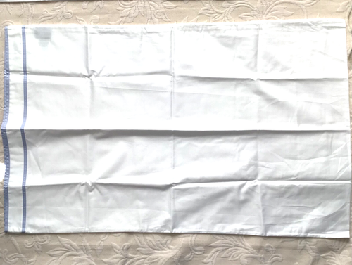 Ralph Lauren Spencer Border Blue Cornflower Sateen Standard Pillowcases NEW - 第 5/5 張圖片