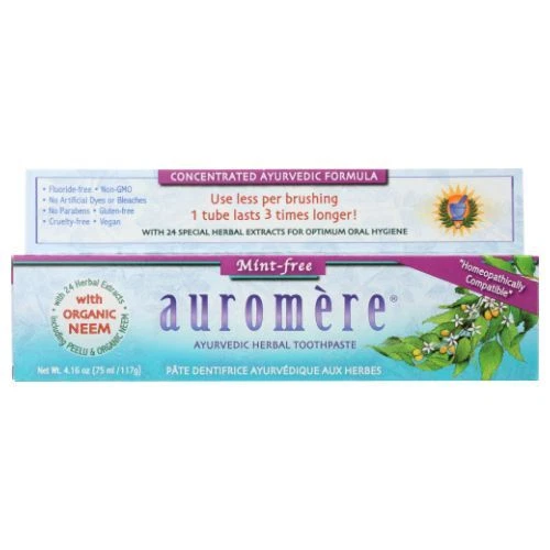 Ayurvedic Herbal Toothpaste Mint-Free 4.16 Fl Oz By Auromere