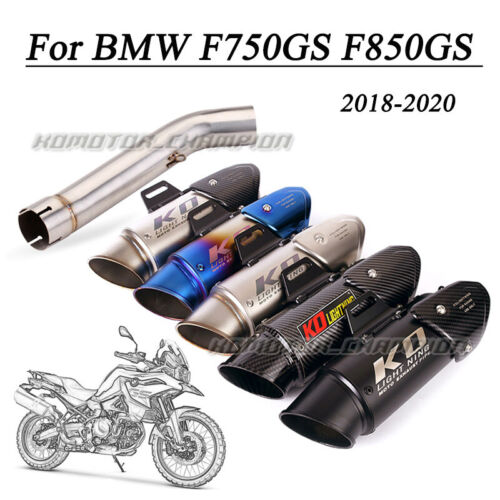 Para BMW F750GS F850GS 18-20 sistema de escape puntas silenciador conexión tubo medio - Imagen 1 de 10