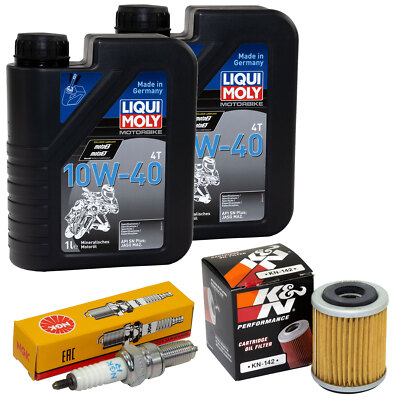 Inspektion für Yamaha WR 250 F CG11W WR250 2001-02 Set Öl 2L Ölfilter Zündkerze
