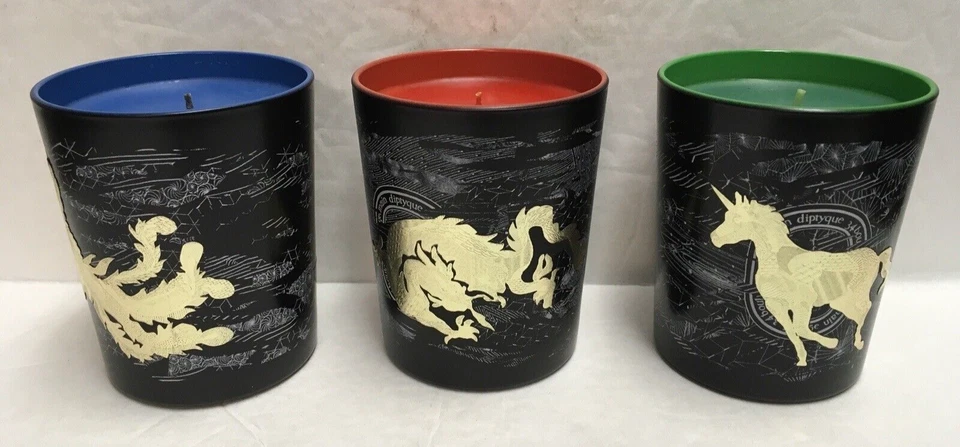 JUEGO DÍPTICO 3 VELAS X 190g BOSQUE ESMERILADO,NARANJA ARDIENTE,LÁGRIMAS DE INCIENSO FRANCIA Foto 2 de 4