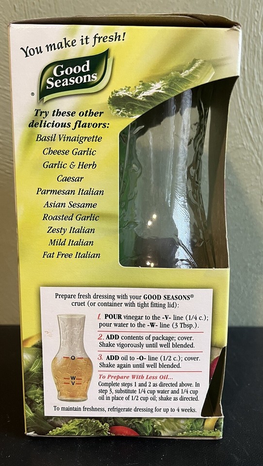 Good Seasons Italian Cruet Kit Dressing &Recipe Mix *read* New Old
