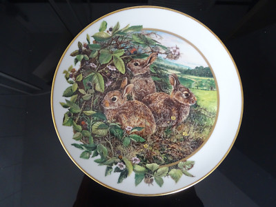 Sammelteller von Franklin Mint 1988, Designer Conrad Franz, Motiv Wildhasen