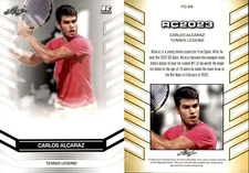2023 Leaf Rookie Carlos Alcaraz RC Rookie #RC-04 Tennis